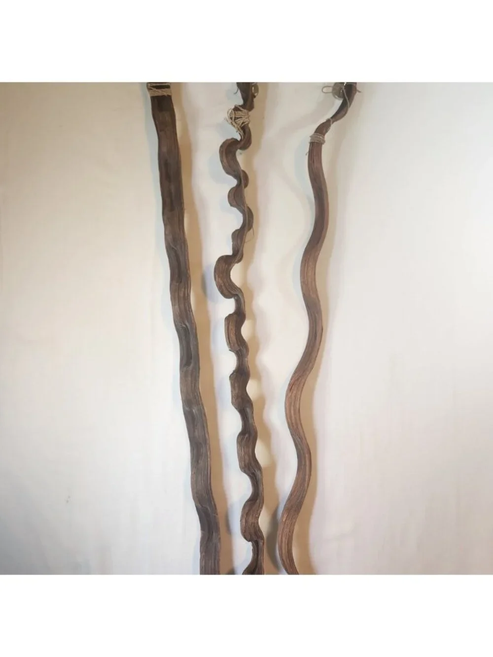 KiwiNatural Dried Decorative Vines Set of 3 Large Twisted Wood Branches 60 Inch
